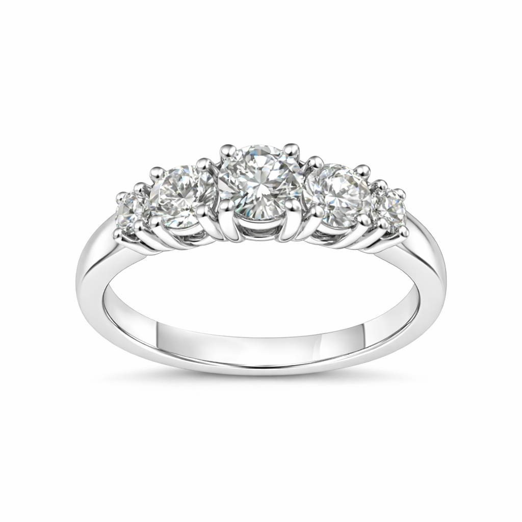 Diamond Five-Stone Everline Band