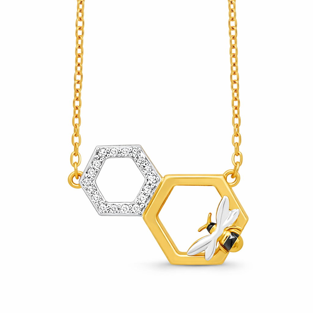 Golden Hive Bee Pendant