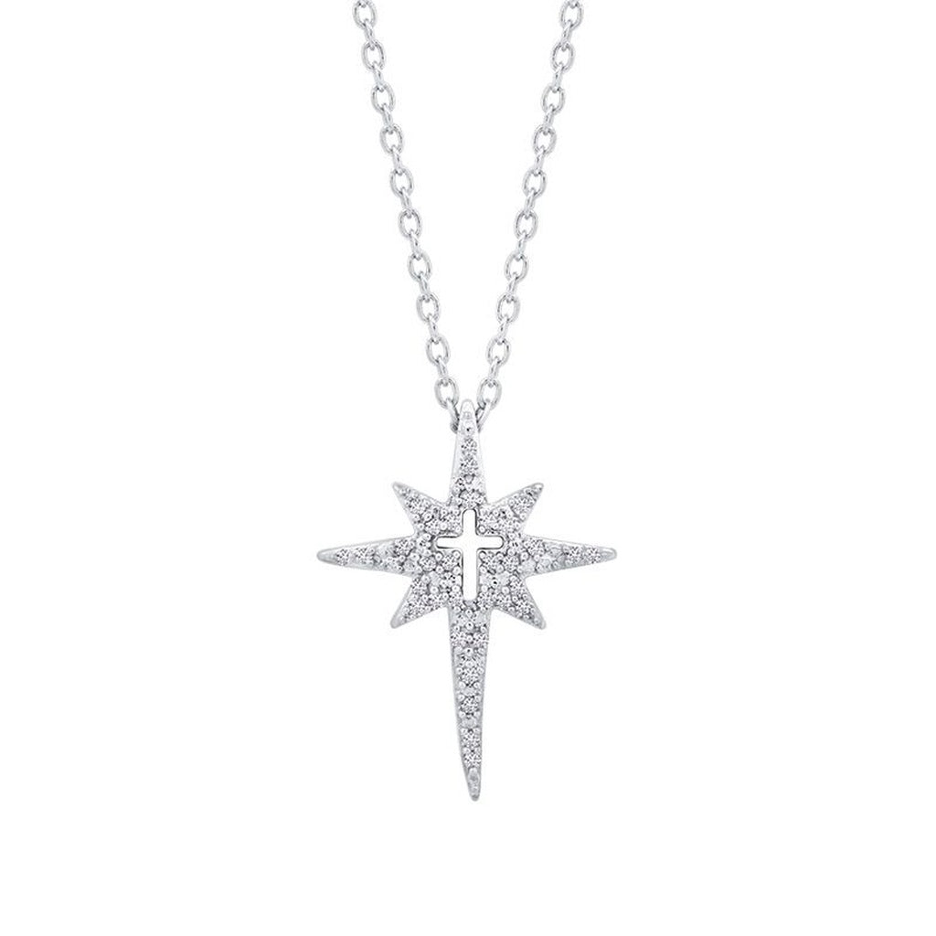 Celestial Starburst Cross Pendant