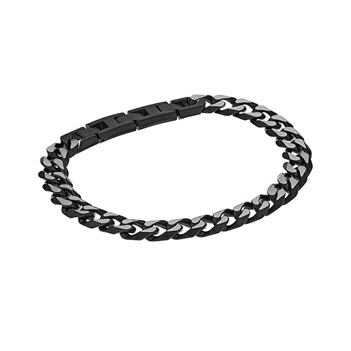 9" 11mm Black Curb Bracelet