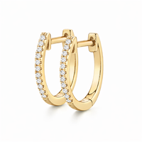 Shy Creation® Petite Pavé Classic Hoops