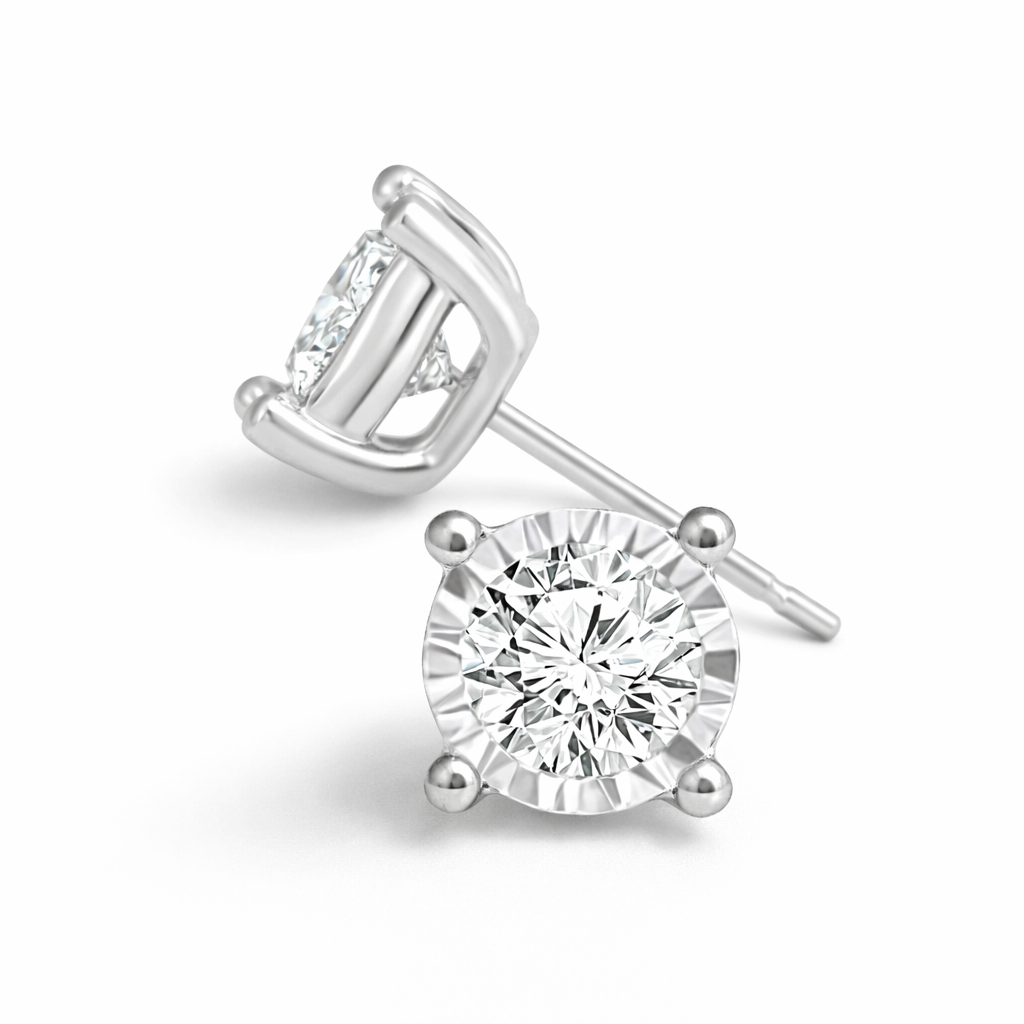 Illusion Crest Diamond Studs