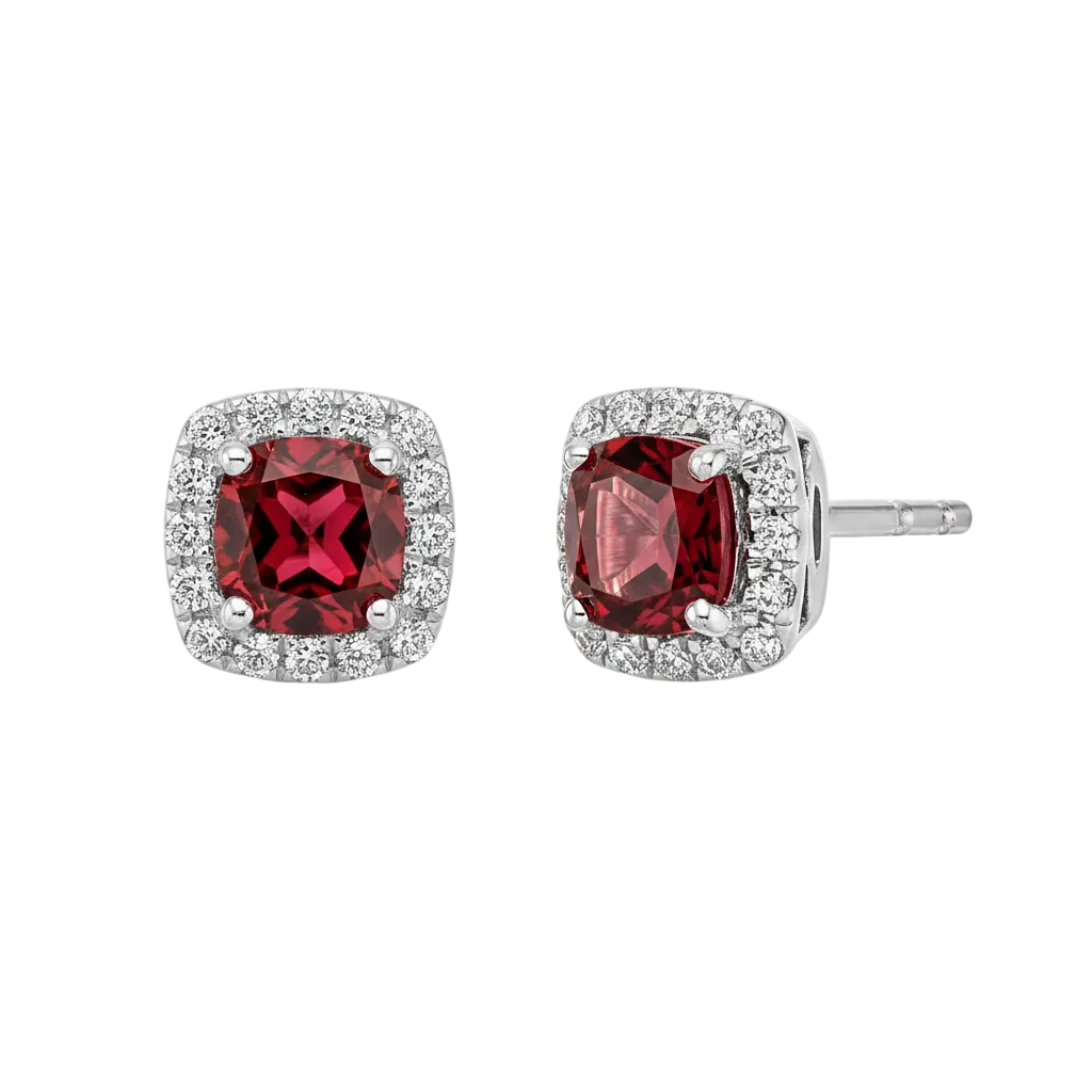 Velvet Flame Garnet Earrings