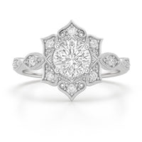 Love Story® Bloomcrest Round Diamond Engagement Ring