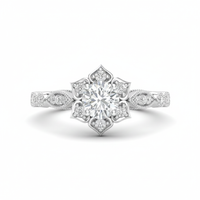 Love Story® Bloomcrest Round Diamond Engagement Ring