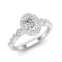 Love Story® Enchanted Halo Oval Diamond Engagement Ring