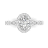 Love Story® Enchanted Halo Oval Diamond Engagement Ring