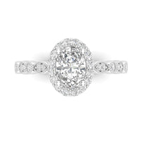 Love Story® Enchanted Halo Oval Diamond Engagement Ring