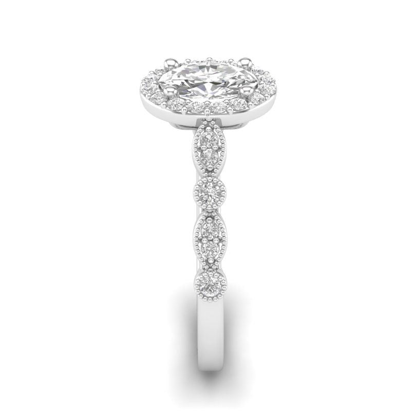 Love Story® Enchanted Halo Oval Diamond Engagement Ring