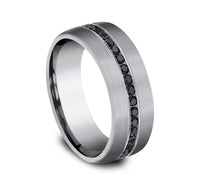 Benchmark® Black Diamond Grey Tantalum Men's Band