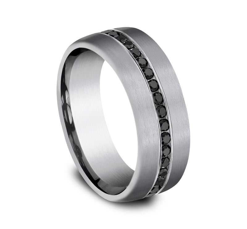 Benchmark® Black Diamond Grey Tantalum Men's Band