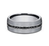 Benchmark® Black Diamond Grey Tantalum Men's Band