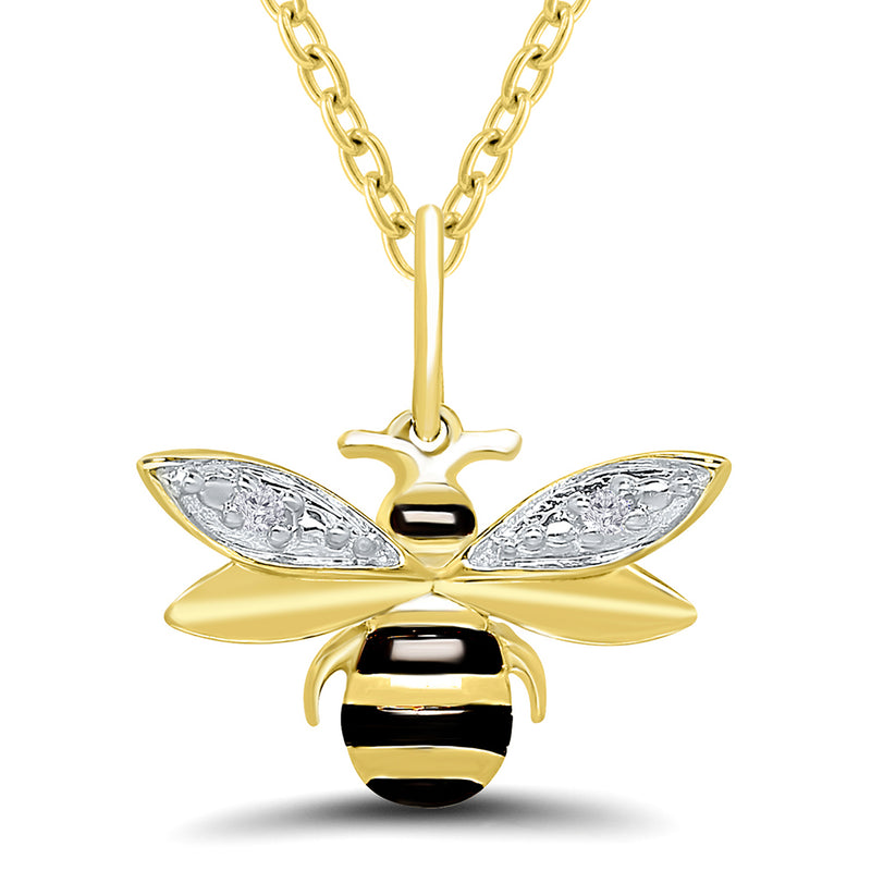 Tali & Tabi Golden Honeybee Diamond Pendant