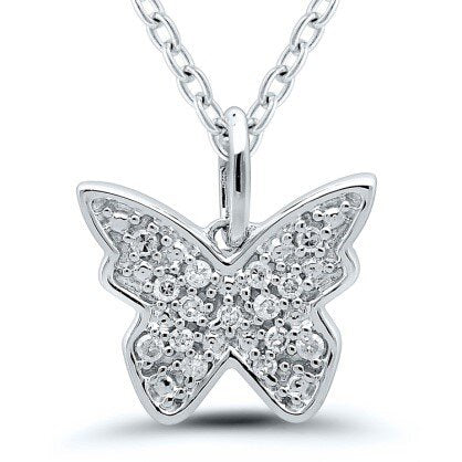 Tali &amp; Tabi® Diamond Butterfly Pendant