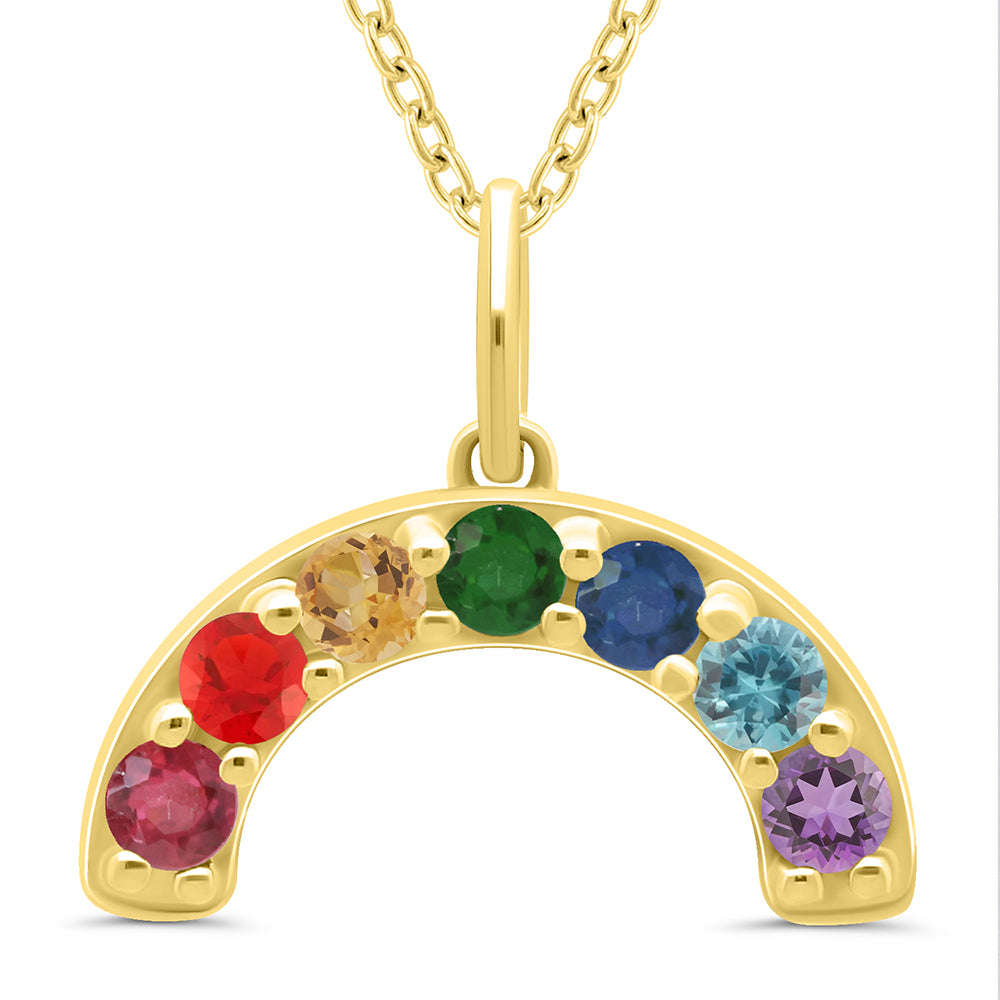 Tali & Tabi Golden Spectrum Rainbow Pendant