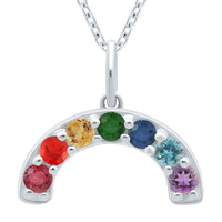 Tali & Tabi Silver Rainbow Pendant