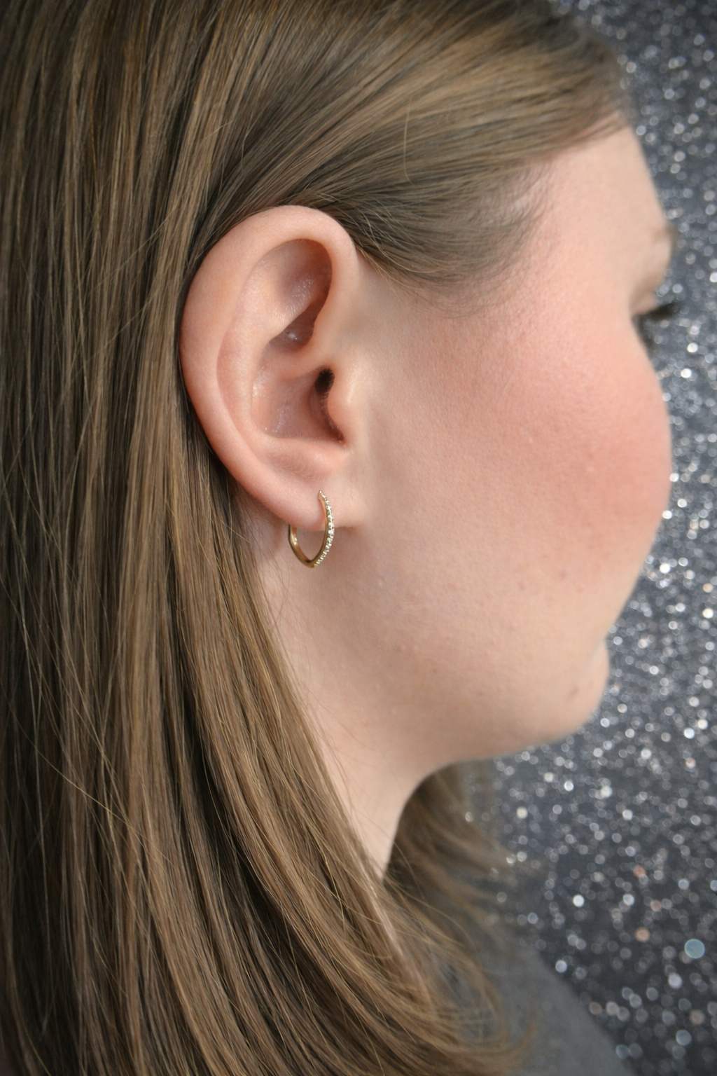 Shy Creation® Pointline Diamond Hoops