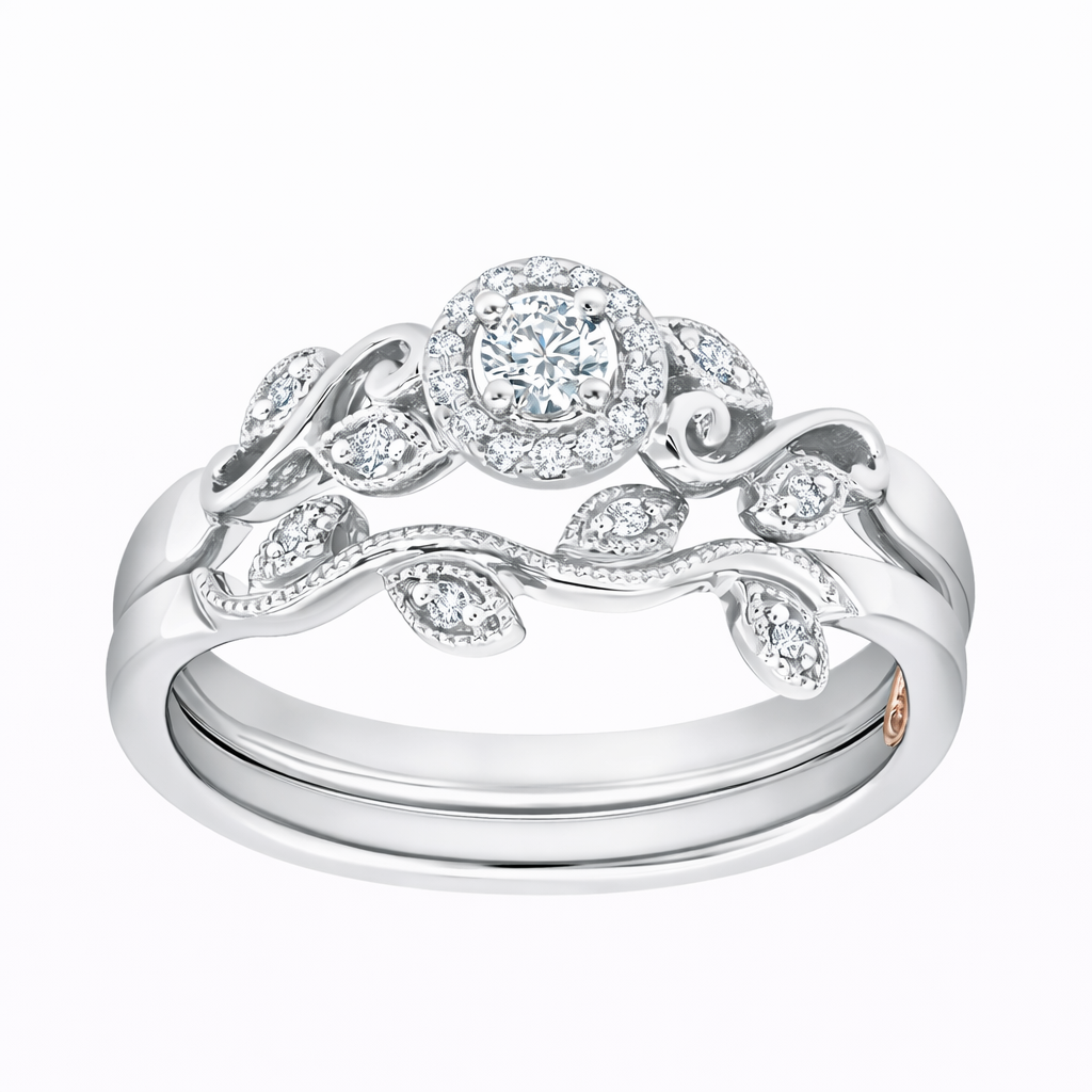 Two Hearts® Nature’s Embrace Round Diamond Bridal Set