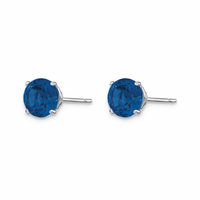 Midnight Sapphire 6mm Stud Earrings