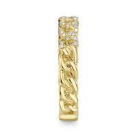 Shy Creation® Curb Link Diamond Band