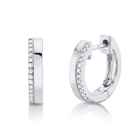 Shy Creation® Dual Edge Diamond Huggies