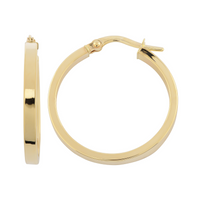 EdgeLine Gold Hoop Earrings