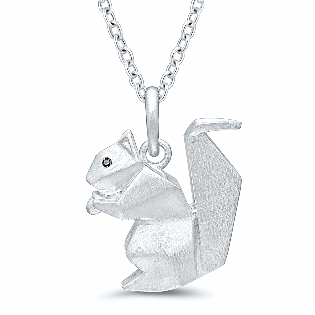 Origami Squirrel Pendant