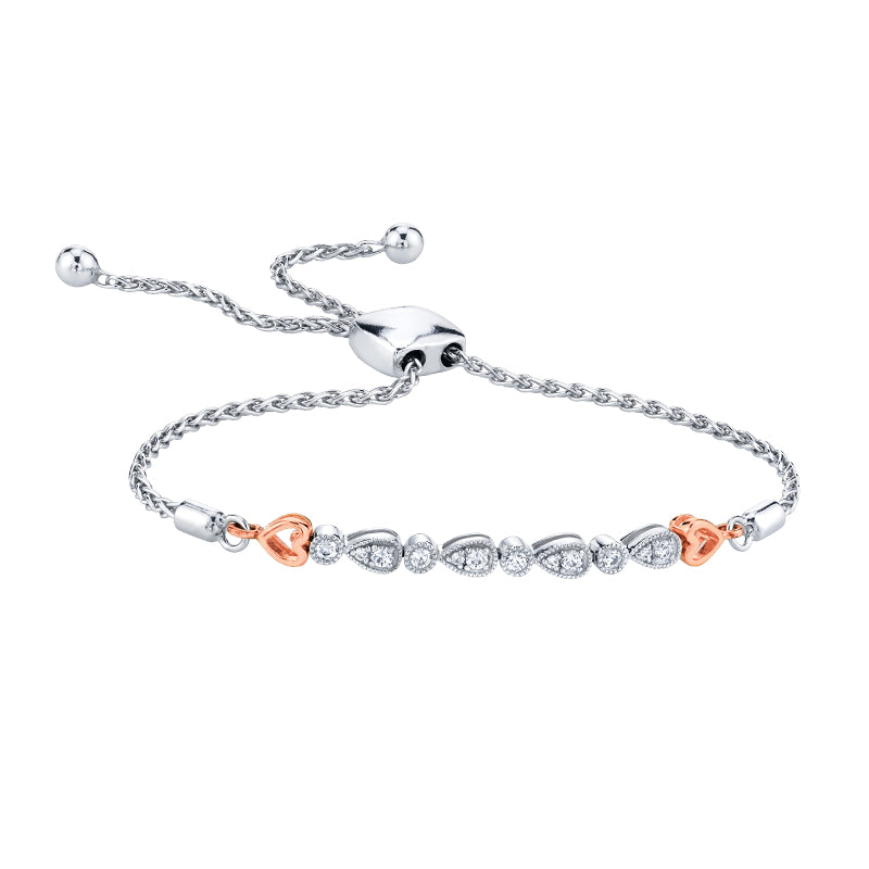 Blushing Heart Bolo Bracelet