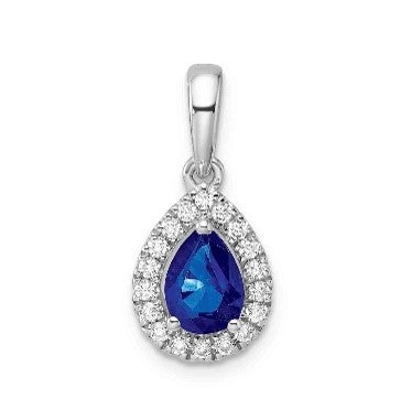 Sapphire Raindrop Pendant