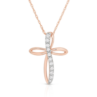 Radiant Path Cross Pendant