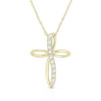 Radiant Path Cross Pendant