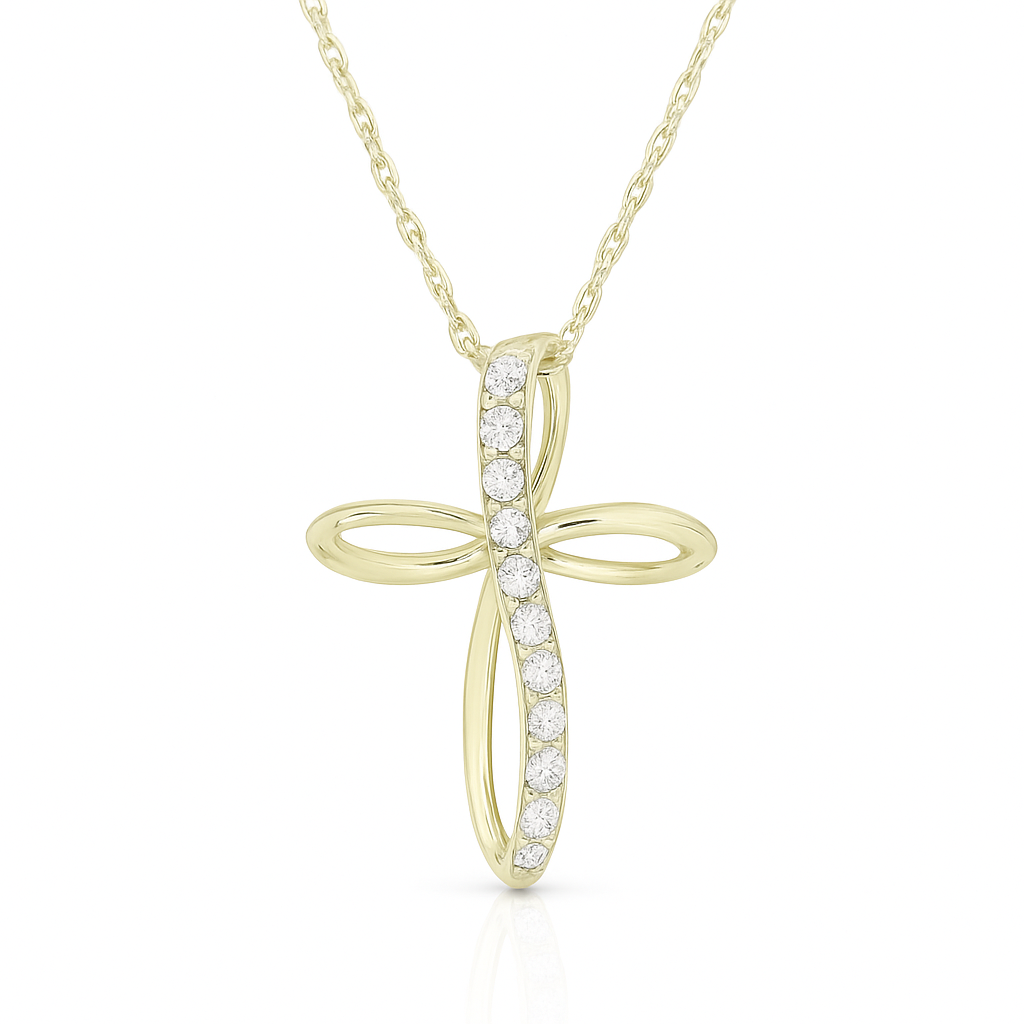 Radiant Path Cross Pendant