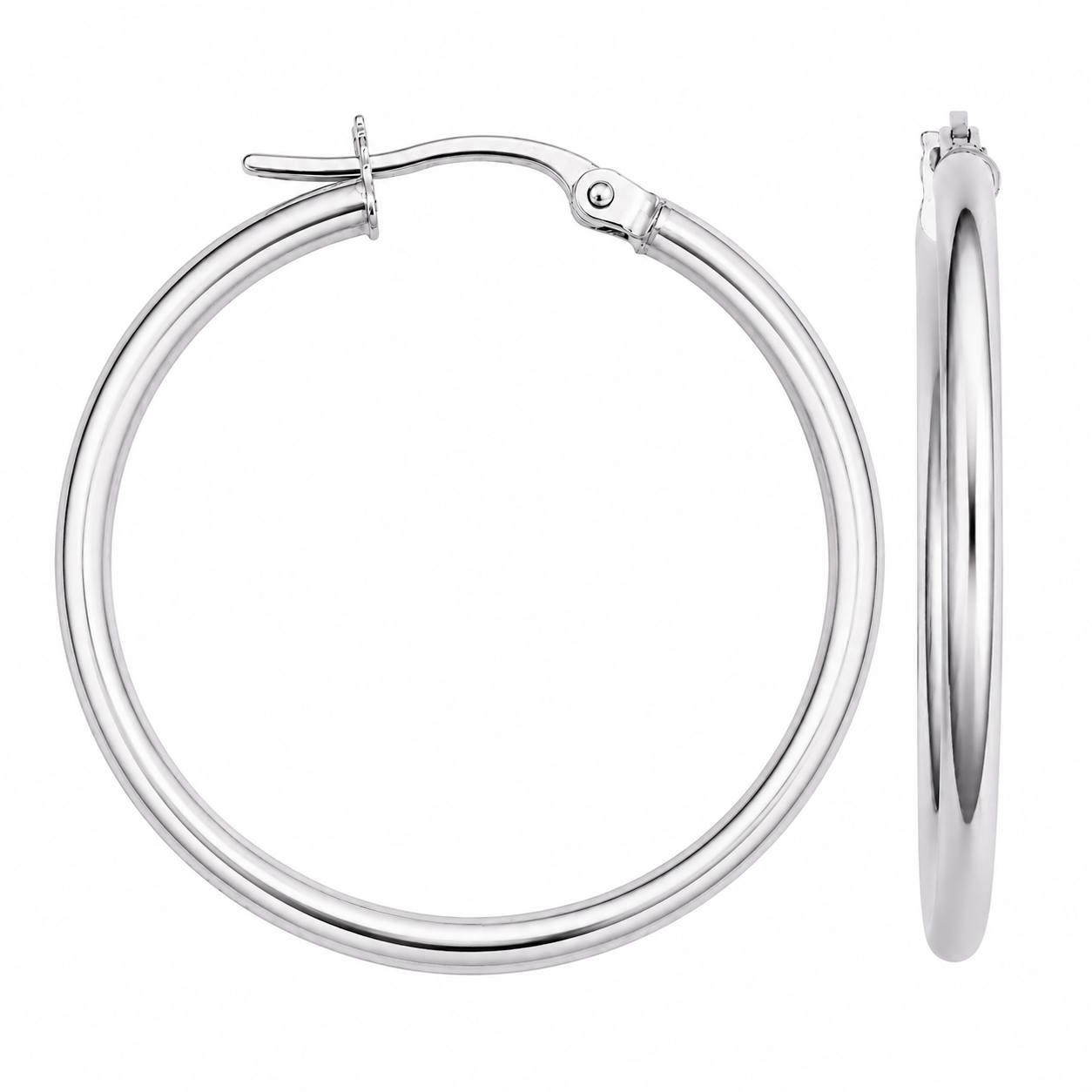 Endless Arc Hinged Hoop Earrings