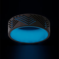 Heavy Stone® Blue Glow Zirconium Men's Band