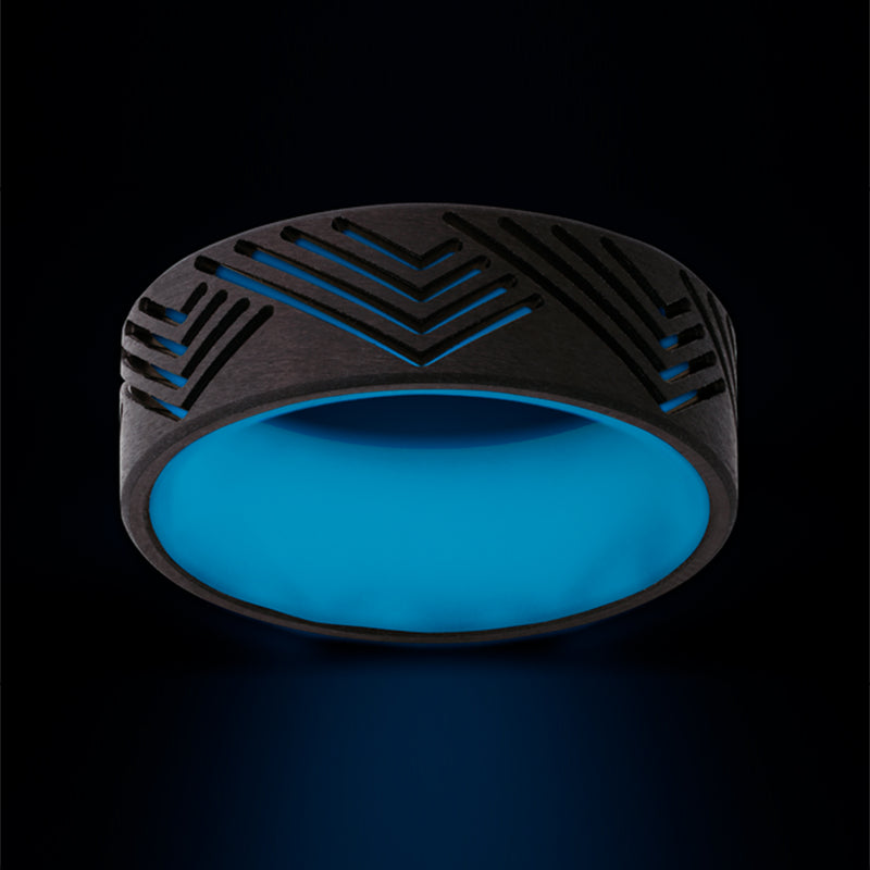 Heavy Stone® Blue Glow Zirconium Men's Band