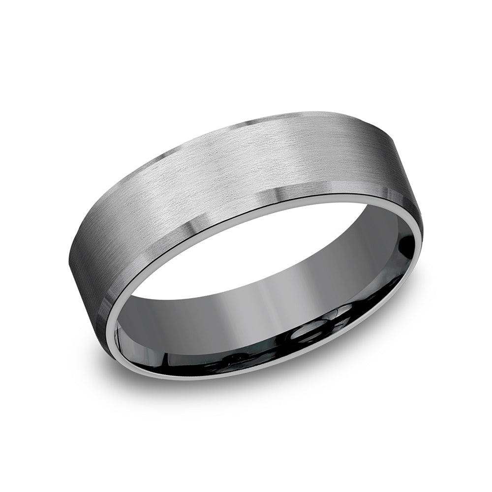Benchmark® Satin Center Tantalum Men's Band