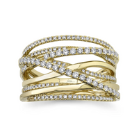 Shy Creation® Radiant Crossover Ring