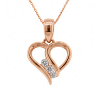 Triple Radiance Heart Pendant