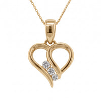 Triple Radiance Heart Pendant