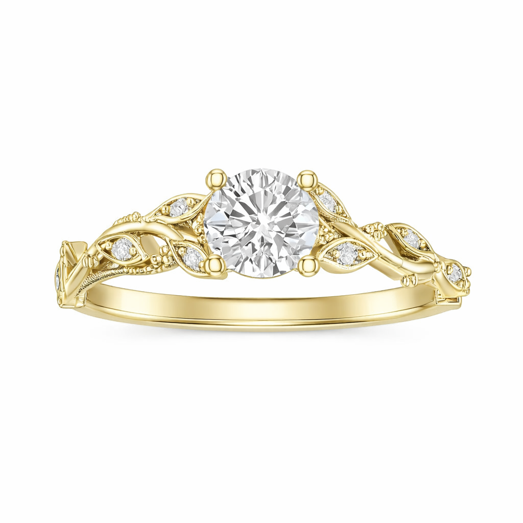 Love Story® Enchanted Vine Round Diamond Engagement Ring