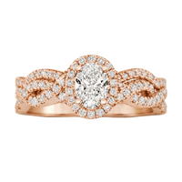 Love Story® Rosé Twist Oval Diamond Engagement Ring