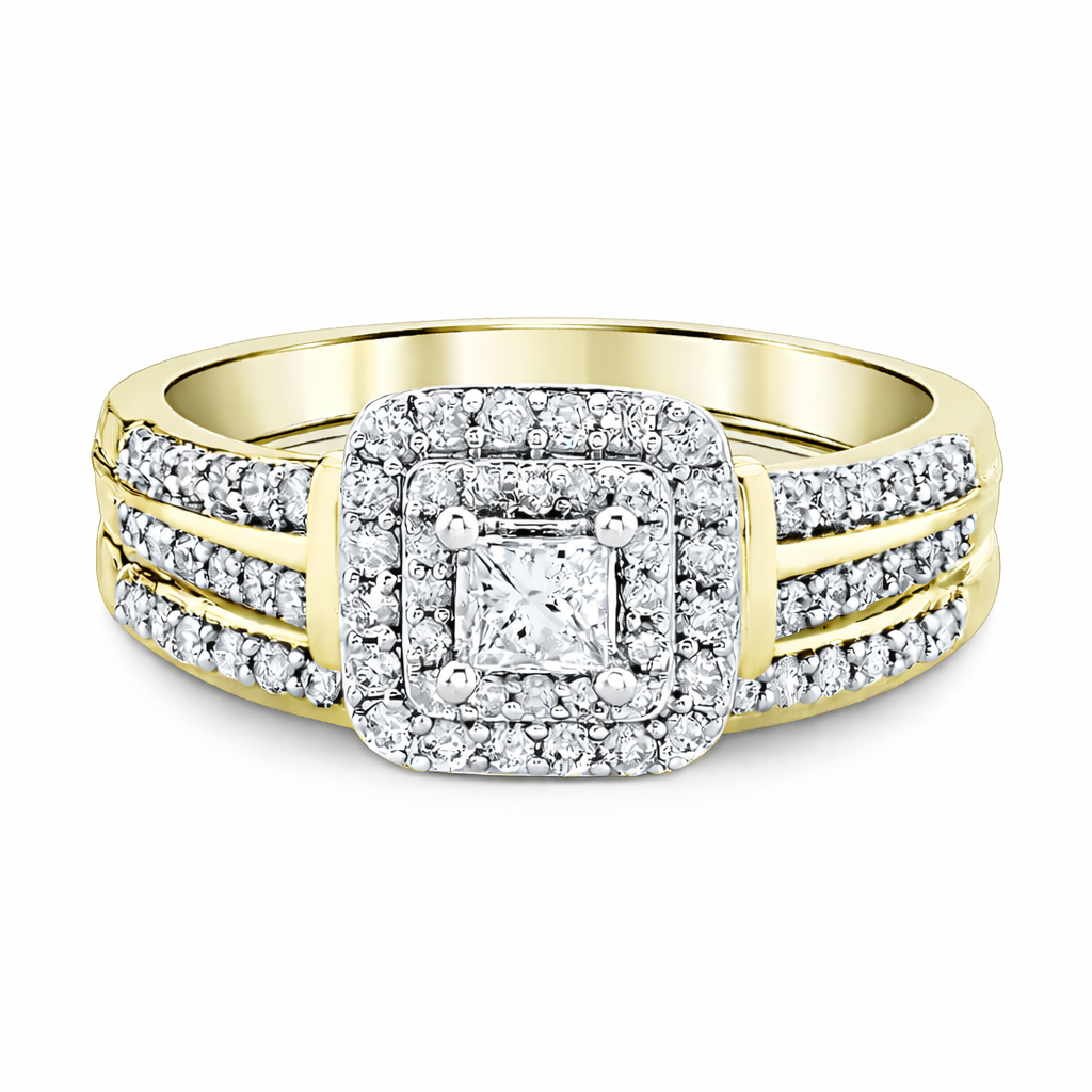 Two Hearts® Devotion Defined Princess Diamond Bridal Set