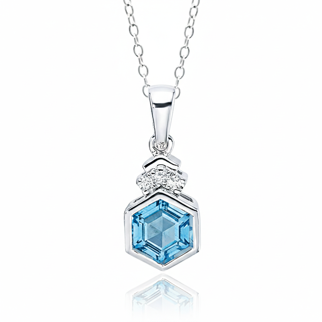 Arctic Spark Blue Topaz Pendant