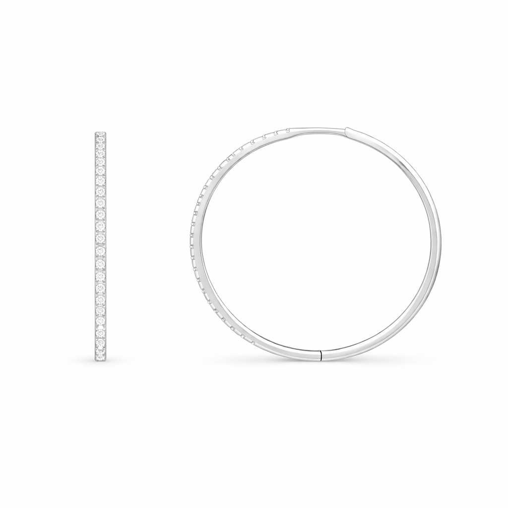 Startrace Diamond Hoop Earrings