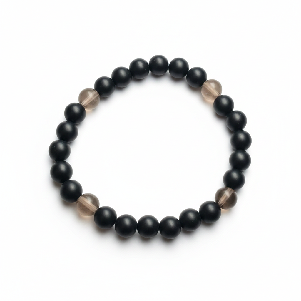 Dee Berkley® Black Agate Smoky Quartz Bracelet