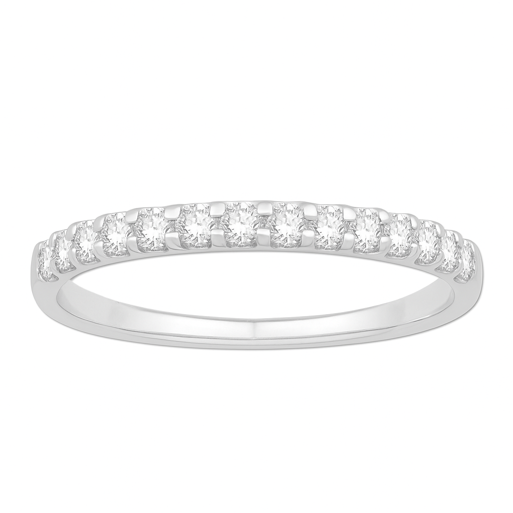 Two Hearts® 10K Frosted Promise Diamond Band