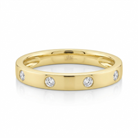 Shy Creation® Bezel Horizon Diamond Band