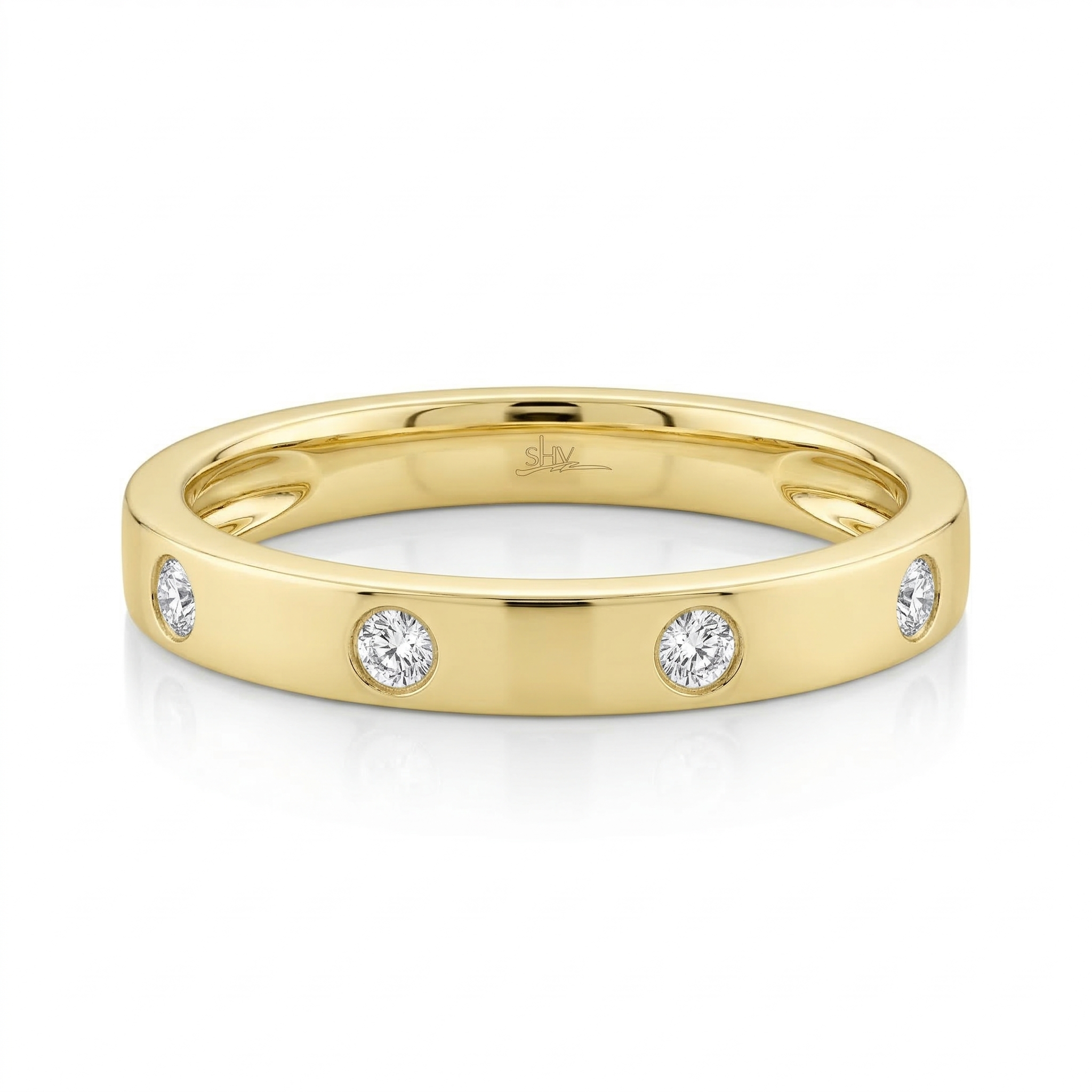 Shy Creation® Bezel Horizon Diamond Band