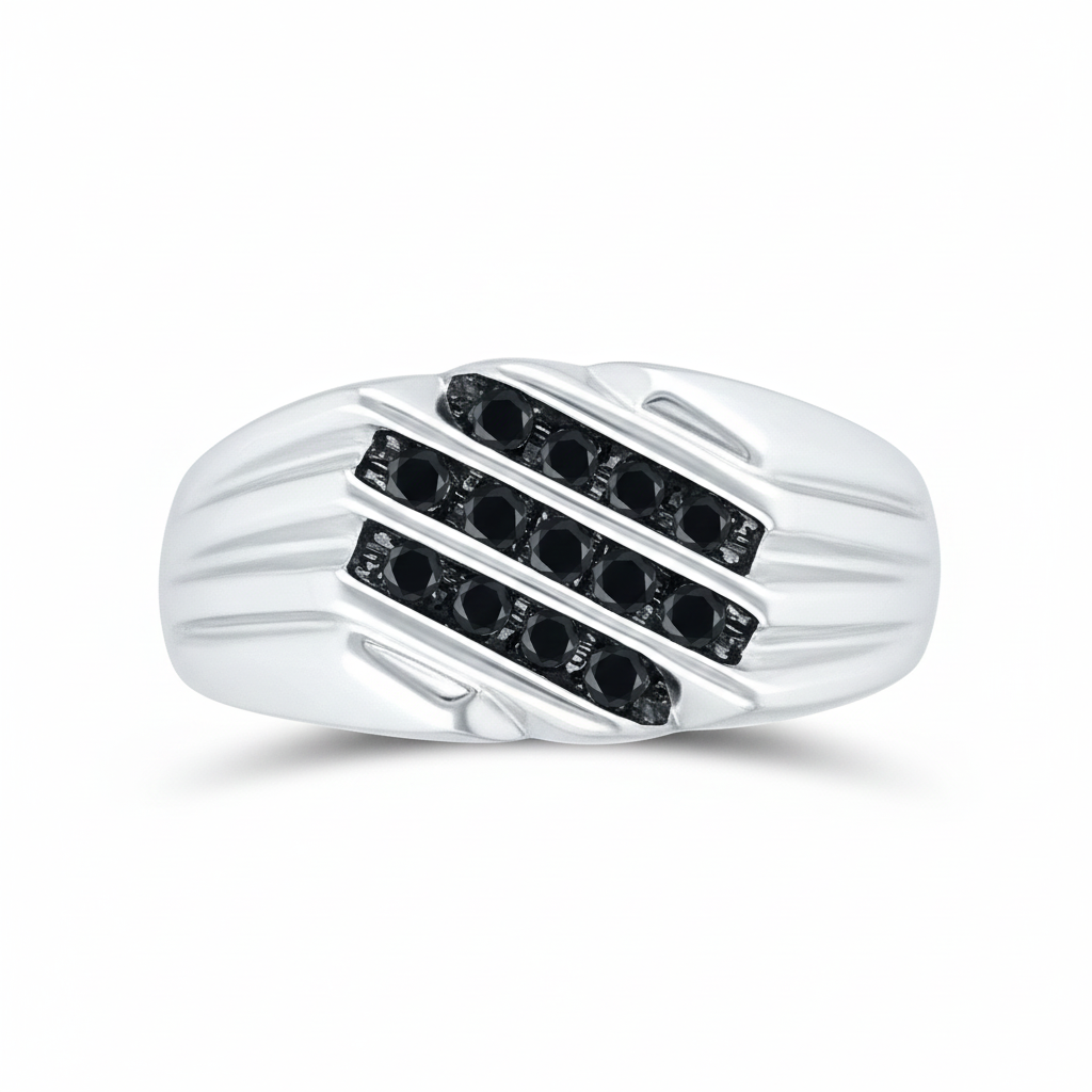 Midnight Stride Black Diamond Ring