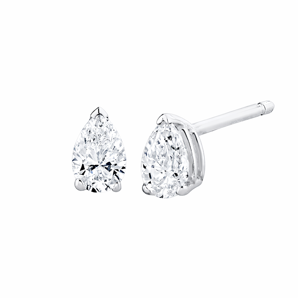 Premium Pear Shape Diamond Stud Earrings